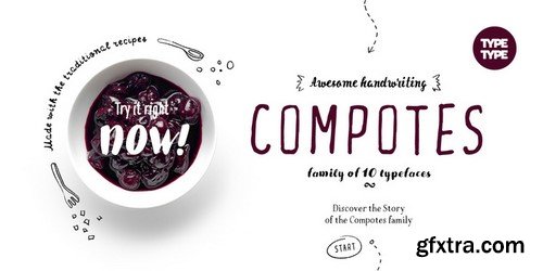 My Fonts - Compotes True Type Font Collection -