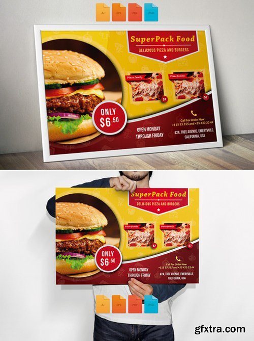 CM - Flyer Fast Food Horizontal 438666