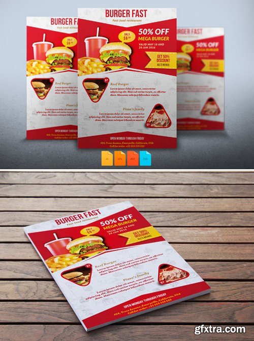 CM - Flyer Burger Fast 438690