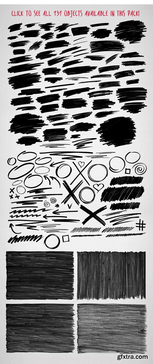 CM 142574 - 131 Handmade Marker Pen Strokes