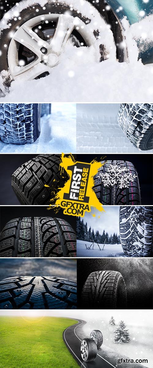 Stock Image Winter tires photographed in close-up