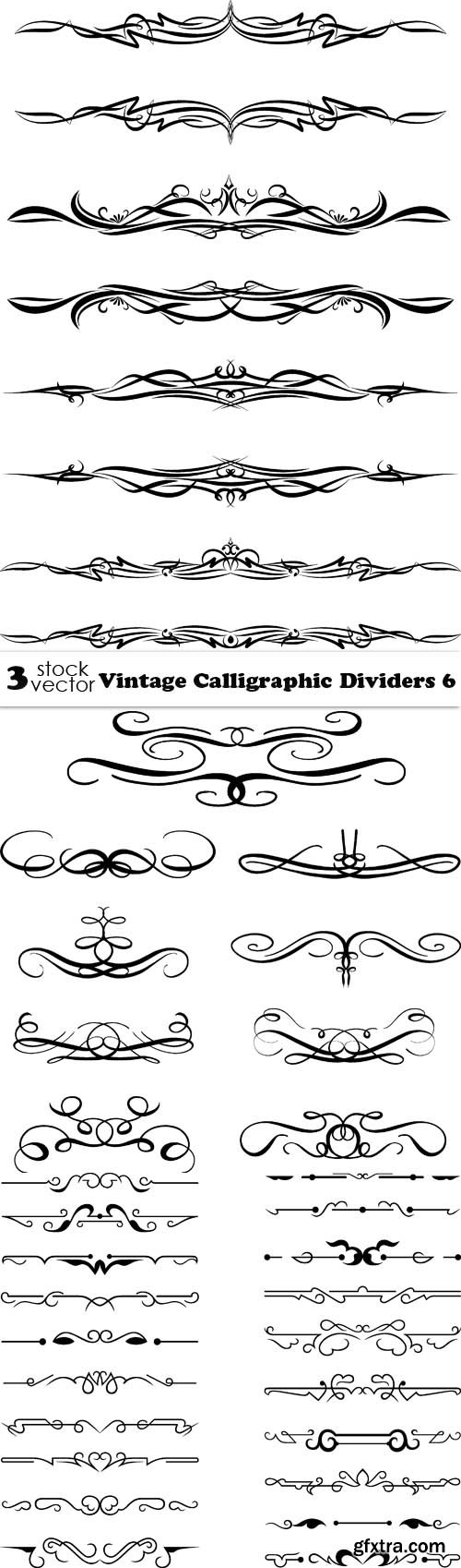 Vectors - Vintage Calligraphic Dividers 6