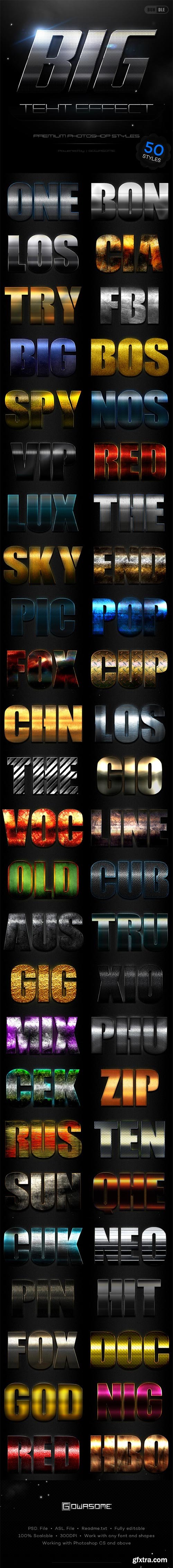 GraphicRiver - BIG Text Effect Styles Bundle 11848368