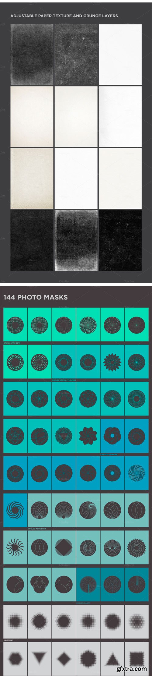 CM 321541 - 144 Photo Masks + Vector Shapes