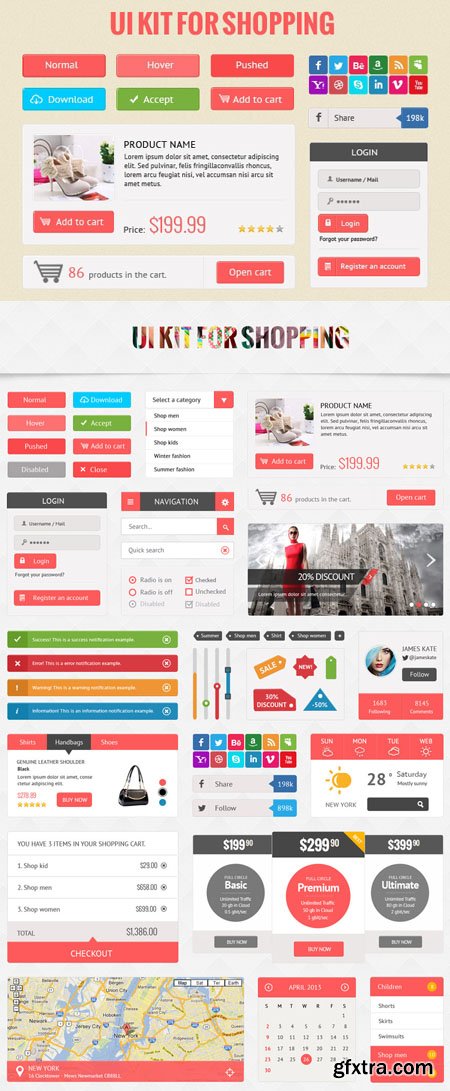 UI Shopping Kit PSD