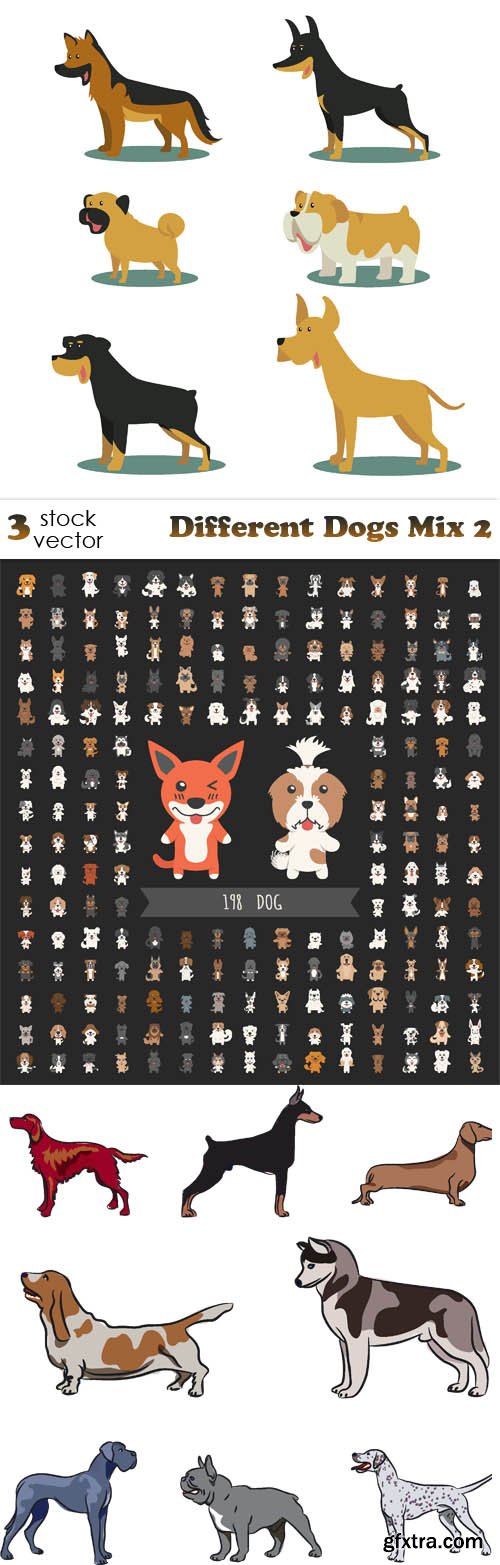 Vectors - Different Dogs Mix 2