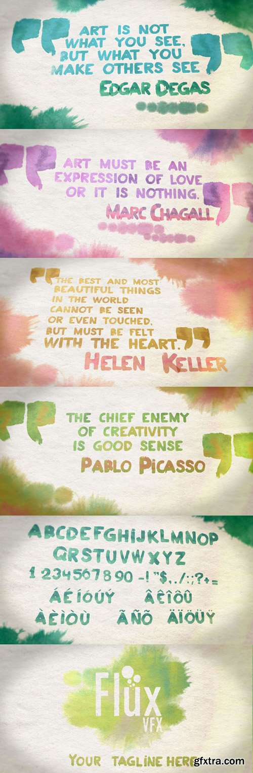 Videohive - 5290238 - Watercolor Quotes and Animated Font