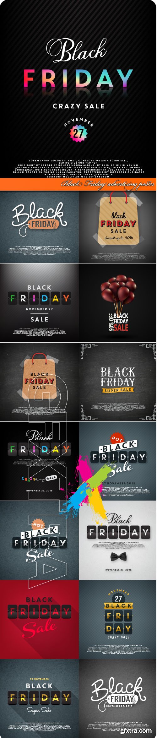 Black Friday advertising poster vector