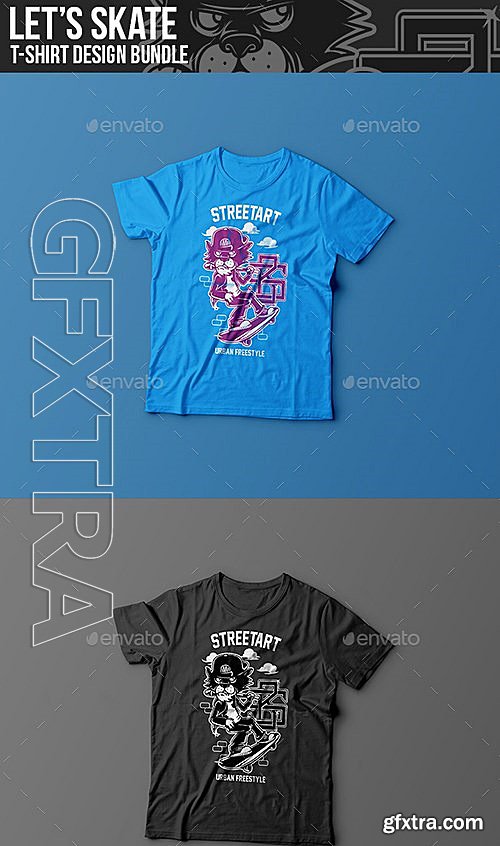 GraphicRiver - Let's Skate T-Shirt Designs 13485231