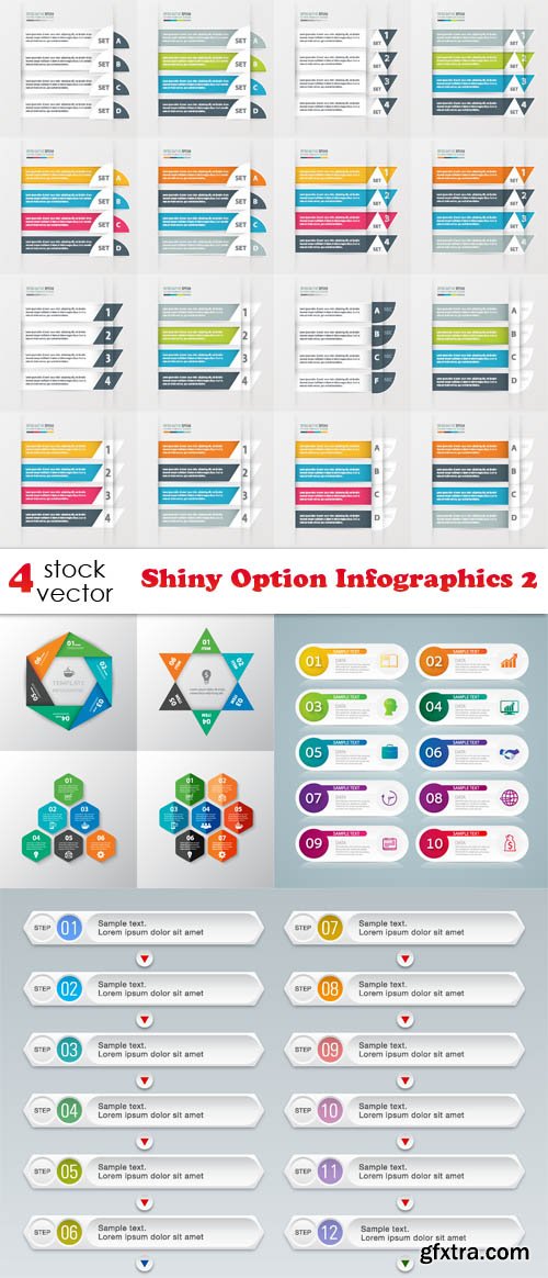 Vectors - Shiny Option Infographics 2