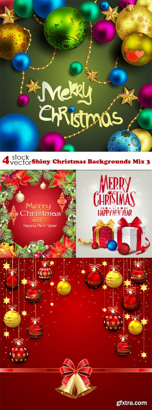 Vectors - Shiny Christmas Backgrounds Mix 3