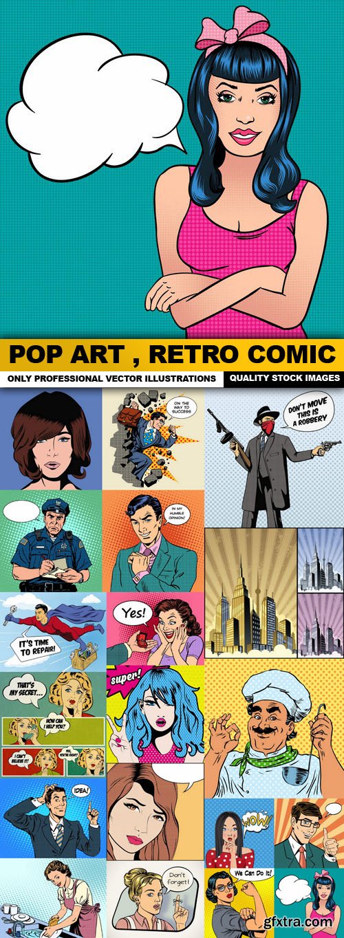 Pop Art , Retro Comic - 20 Vector