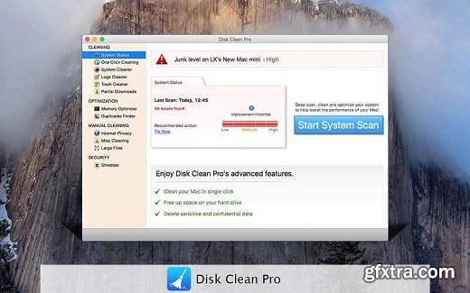 Disk Clean Pro 1.40 (Mac OS X)