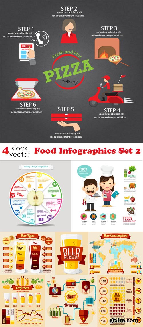 Vectors - Food Infographics Set 2