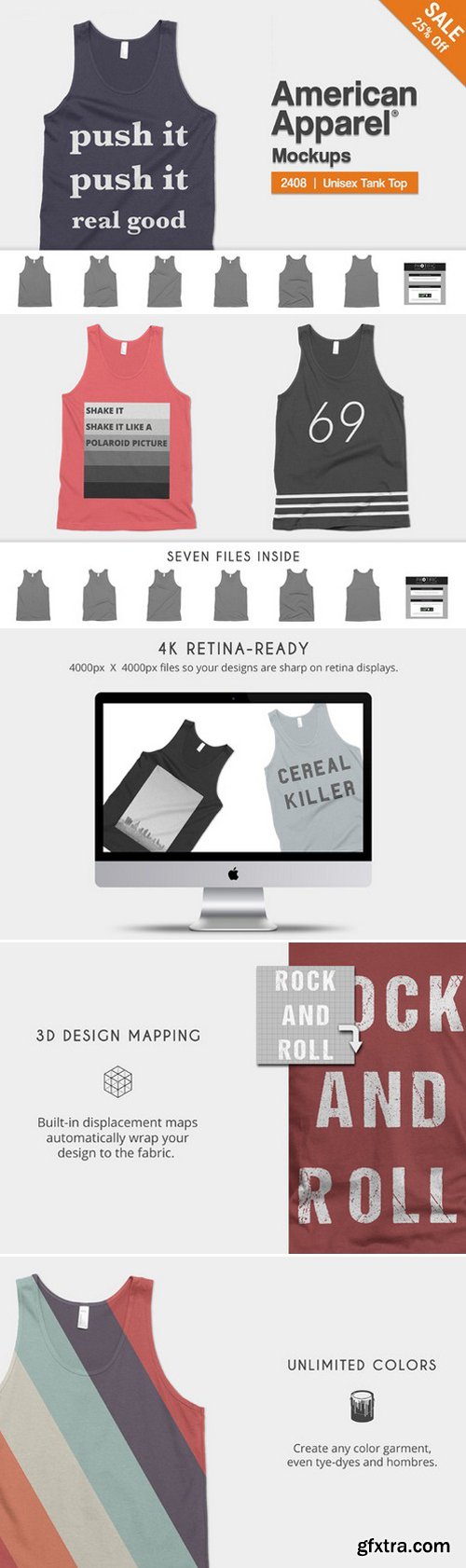 CM - American Apparel 2408 Tank Mockups 380108