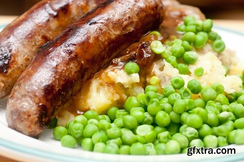 Collection Sausage BBQ sausages mashed puree 25 HQ Jpeg