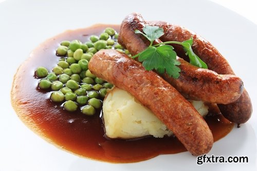 Collection Sausage BBQ sausages mashed puree 25 HQ Jpeg