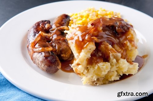 Collection Sausage BBQ sausages mashed puree 25 HQ Jpeg