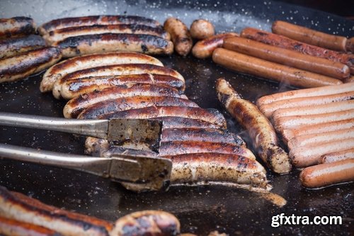 Collection Sausage BBQ sausages mashed puree 25 HQ Jpeg