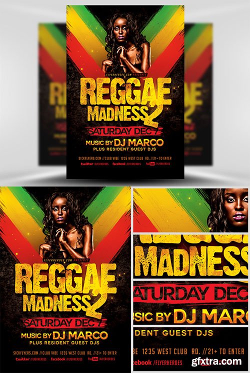 Reggae Madness Flyer Template