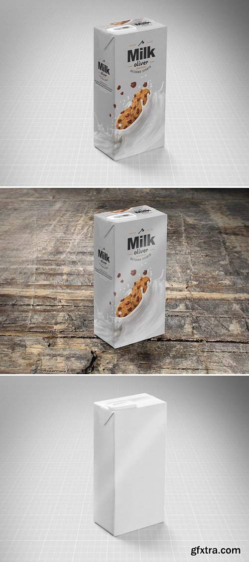 CM - Milk Drink Package Box Mock-Up 418190