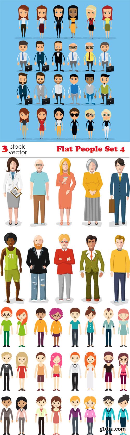 Vectors - Flat People Set 4