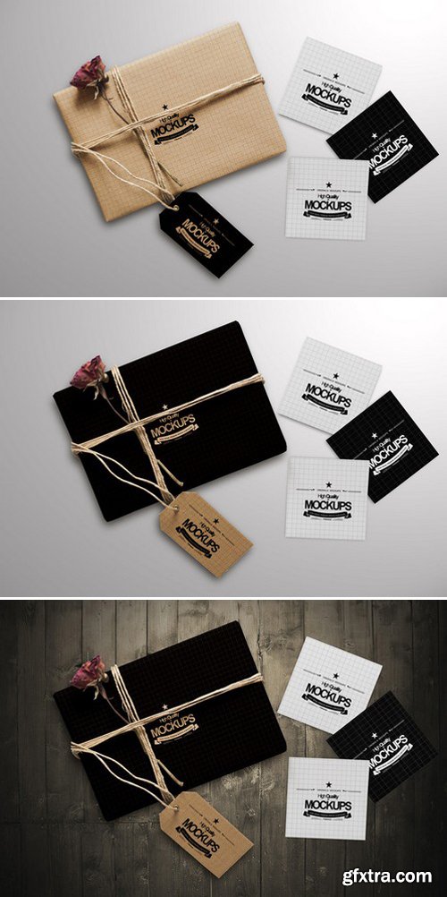 CM - Box And Square Business card Mockup 405988