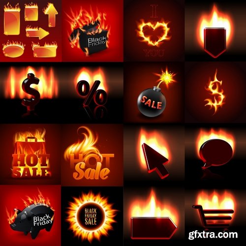 Collection of vector image label on various subjects 6-25 Eps