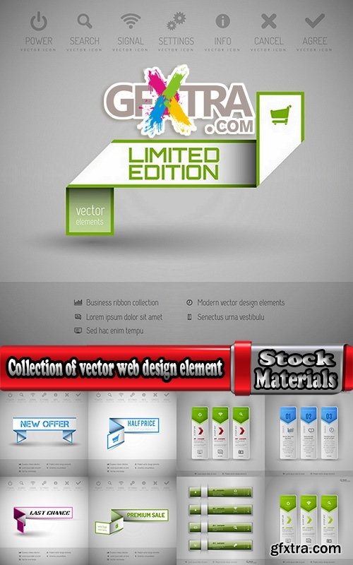 Collection of vector web design element picture pattern table 25 EPS