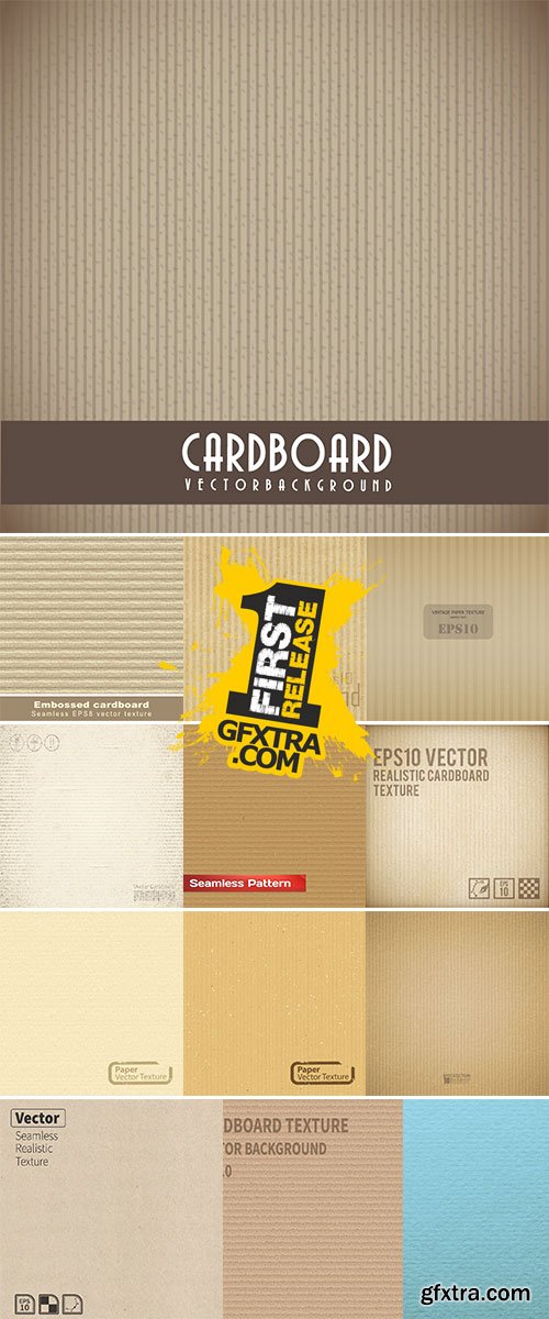 Stock seamless cardboard texture vector