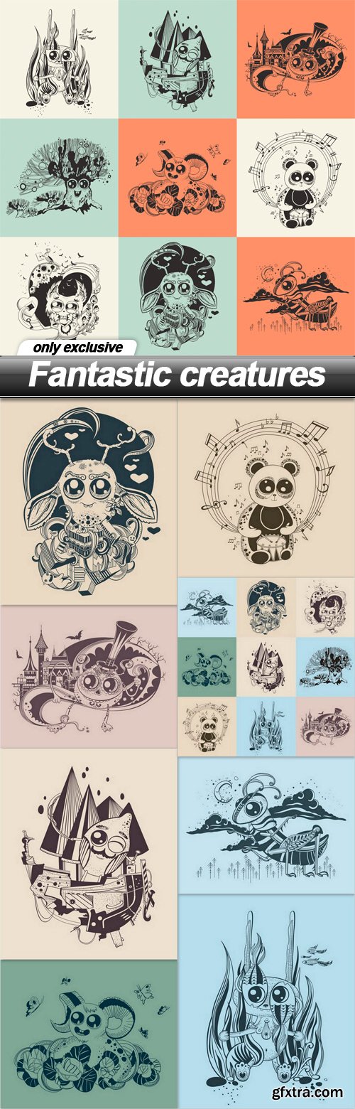 Fantastic creatures - 9 EPS