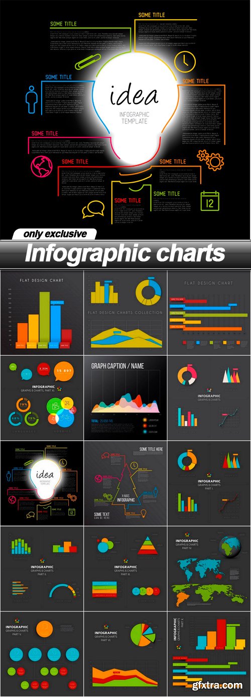 Infographic charts - 15 EPS