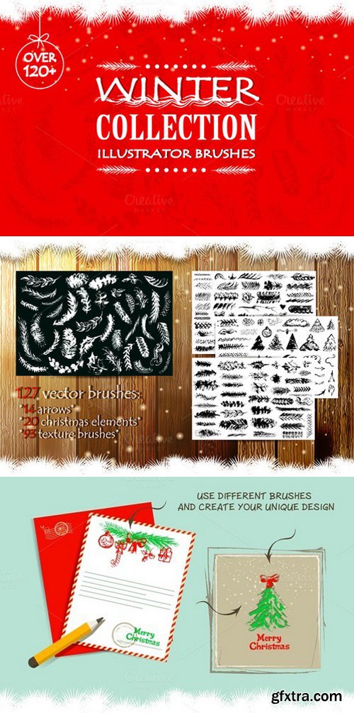 CM - Winter collection vector brushes. 442812
