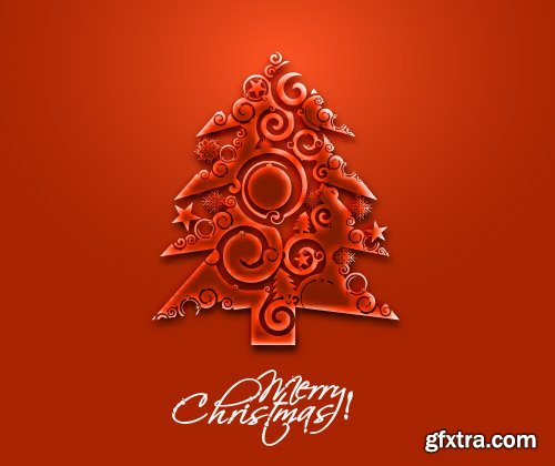 Christmas tree and the inscription in 2016 vector