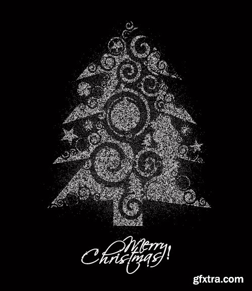 Christmas tree and the inscription in 2016 vector