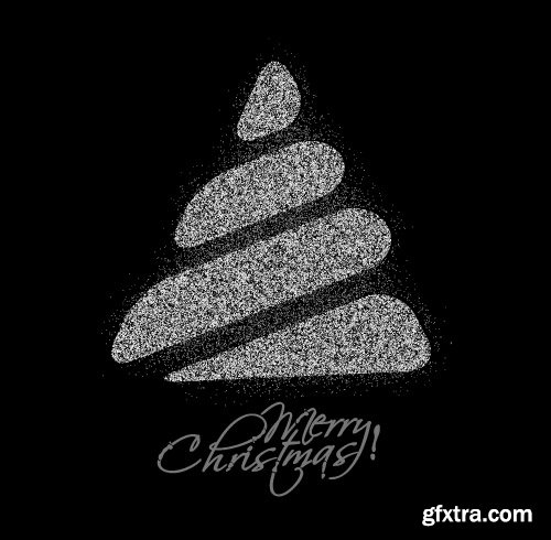 Christmas tree and the inscription in 2016 vector