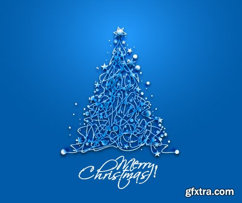 Christmas tree and the inscription in 2016 vector