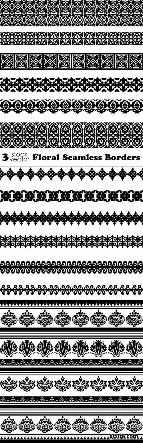 Vectors - Floral Seamless Borders