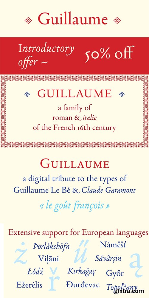 Guillaume Font Family - 2 FONTS $58