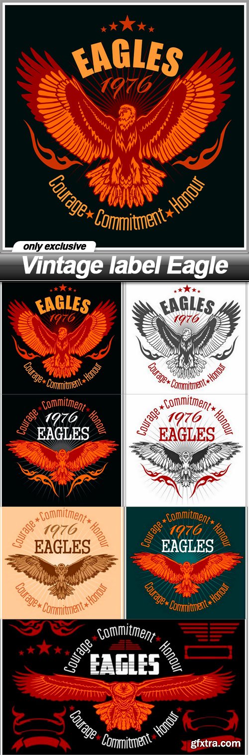 Vintage label Eagle - 7 EPS