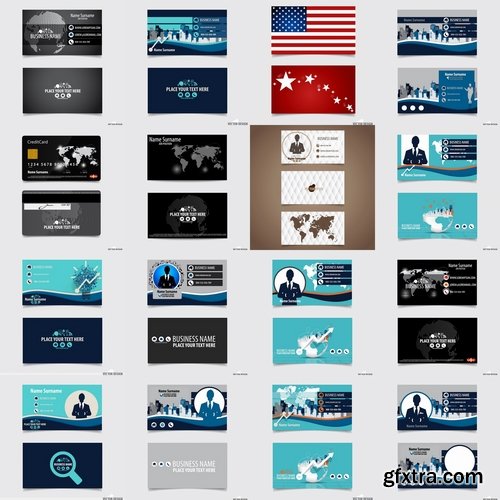 Collection of vector image flyer banner brochure business card 9-25 Eps