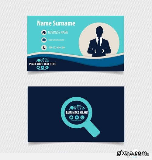 Collection of vector image flyer banner brochure business card 9-25 Eps