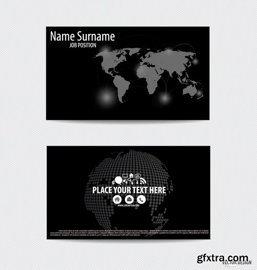 Collection of vector image flyer banner brochure business card 9-25 Eps