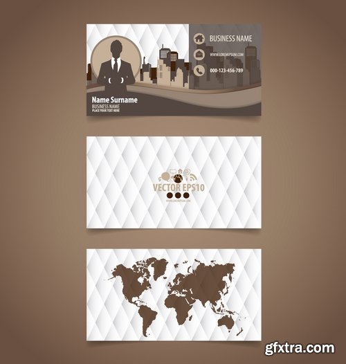 Collection of vector image flyer banner brochure business card 9-25 Eps