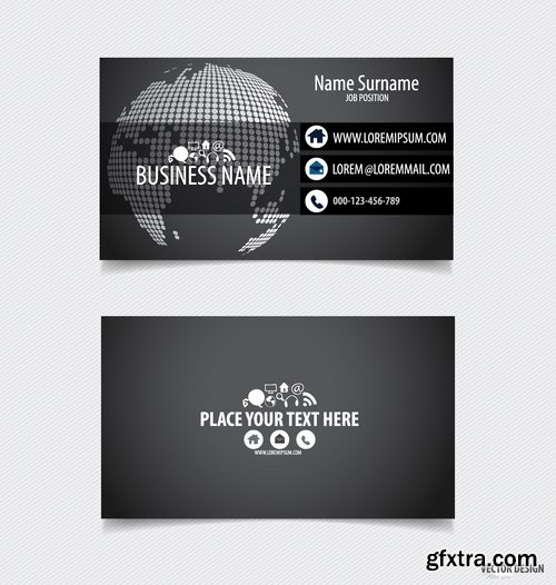 Collection of vector image flyer banner brochure business card 9-25 Eps