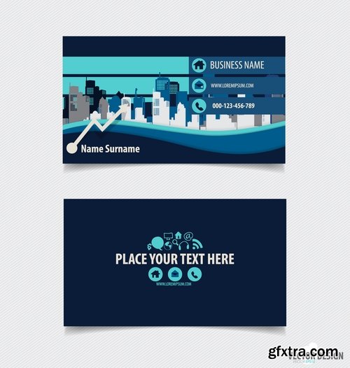 Collection of vector image flyer banner brochure business card 9-25 Eps