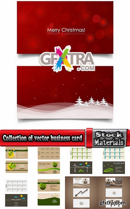 Collection of vector image flyer banner brochure business card 9-25 Eps