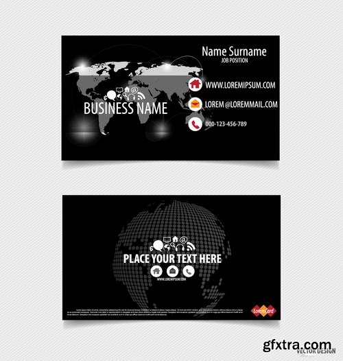 Collection of vector image flyer banner brochure business card 9-25 Eps