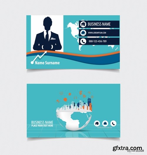 Collection of vector image flyer banner brochure business card 9-25 Eps