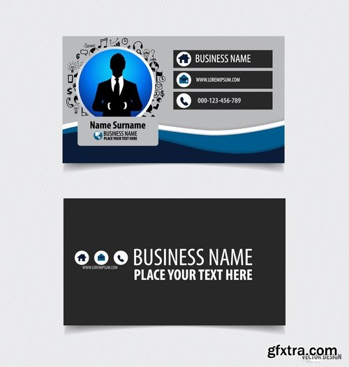 Collection of vector image flyer banner brochure business card 9-25 Eps